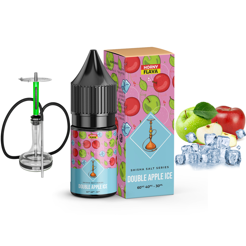 سالت هورنی قلیانی دو سیب یخ | HORNY DOUBLE APPLE ICE SHISHA SALT JUICE
